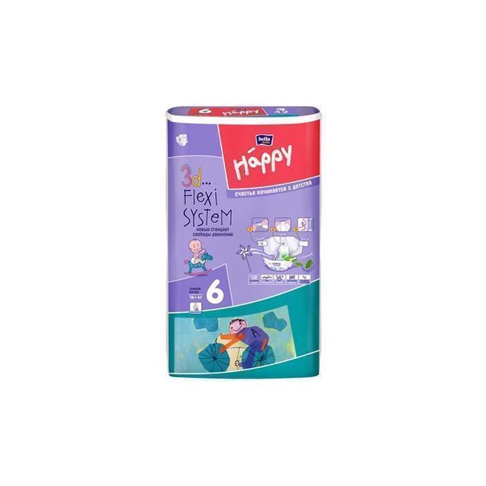 Подгузники Happy Junior Extra 6 (16+ кг) 54 шт в интернет-аптеке