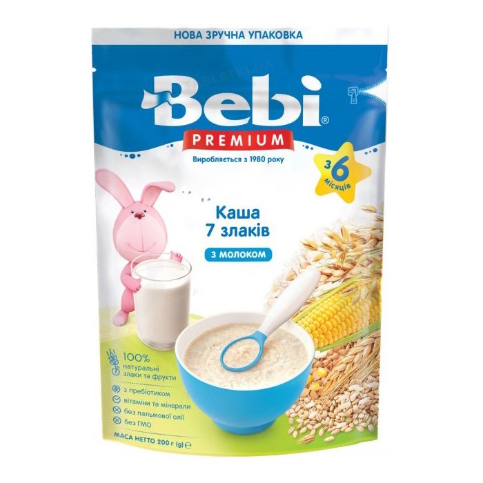Каша молочна Bebi Premium 7 злаків 200 г замовити
