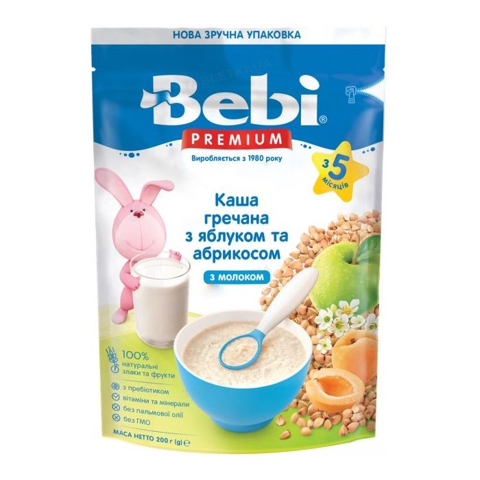 Каша молочна Bebi Premium каша гречка, курага, яблуко з 5 місяців 200 г в аптеці