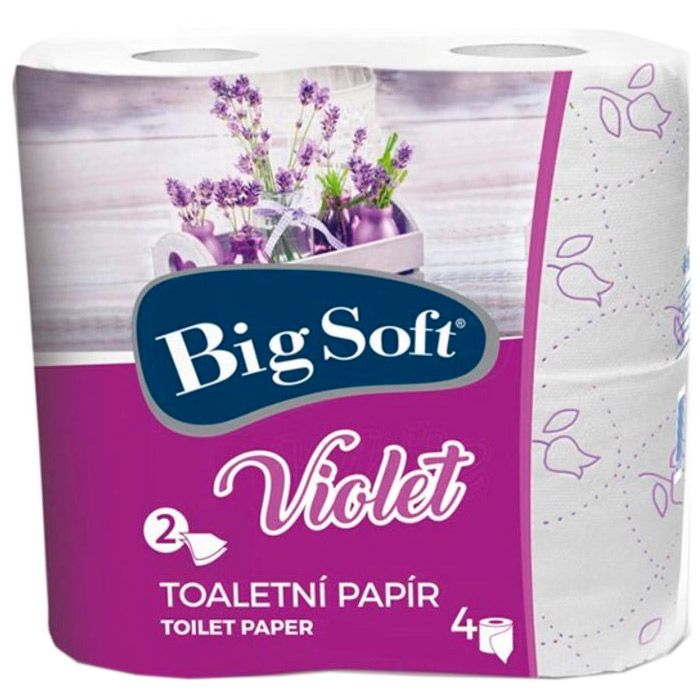 Туалетная бумага Big Soft Violet 2 слоя 4 шт. заказать