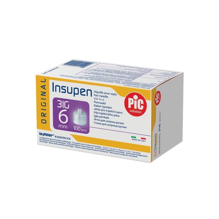 Иглы для инсулиновых шприц-ручек Insupen (Инсупен) размер 31G (0,25 x 6 мм) №100 в интернет-аптеке