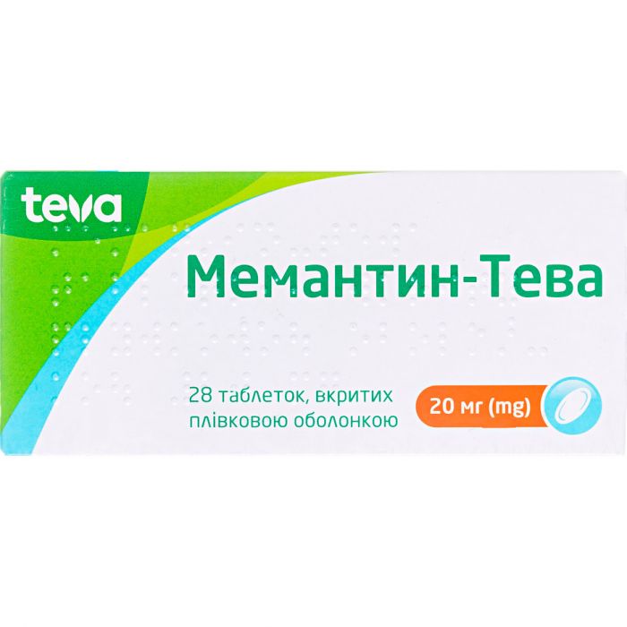 Мемантин-Тева 20 мг таблетки №28 замовити