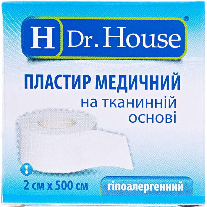 Пластир медичний Dr. House на тканинній основі 2 см х 500 см, 1 шт. в аптеці