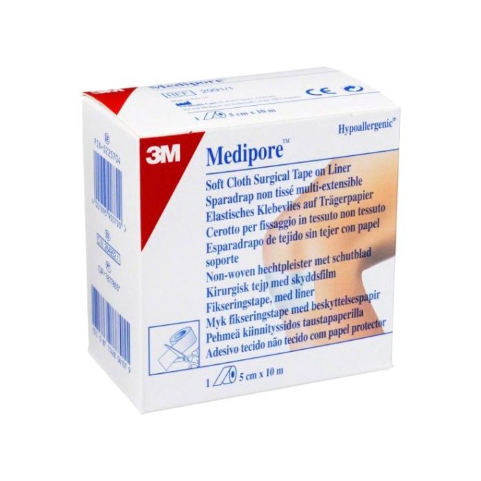 Пластир медичний Medipore, на нетканій основі 5 см х 10 м, 1 шт. купити