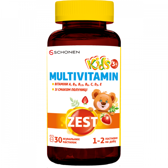 Zest (Зест) Kids Multivitamin (Кидс Мультивитамин) жевательные пастилки №30 ADD