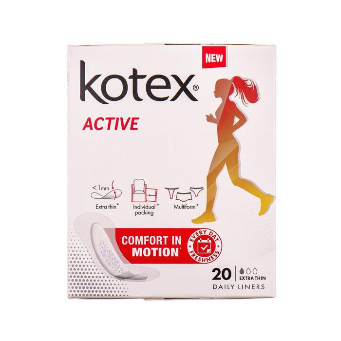 Прокладки Kotex Active Extra Thin Liners щоденні 20 шт замовити