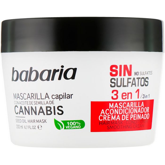 Маска Babaria (Бабарія) олія насіння канабісу 3в1 для волосся 200 мл ціна