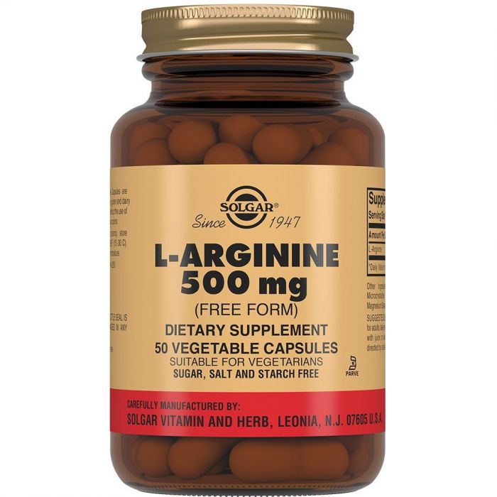 Solgar (Солгар) L-Arginine (L-Аргінін) 500 мг капсули №50 недорого