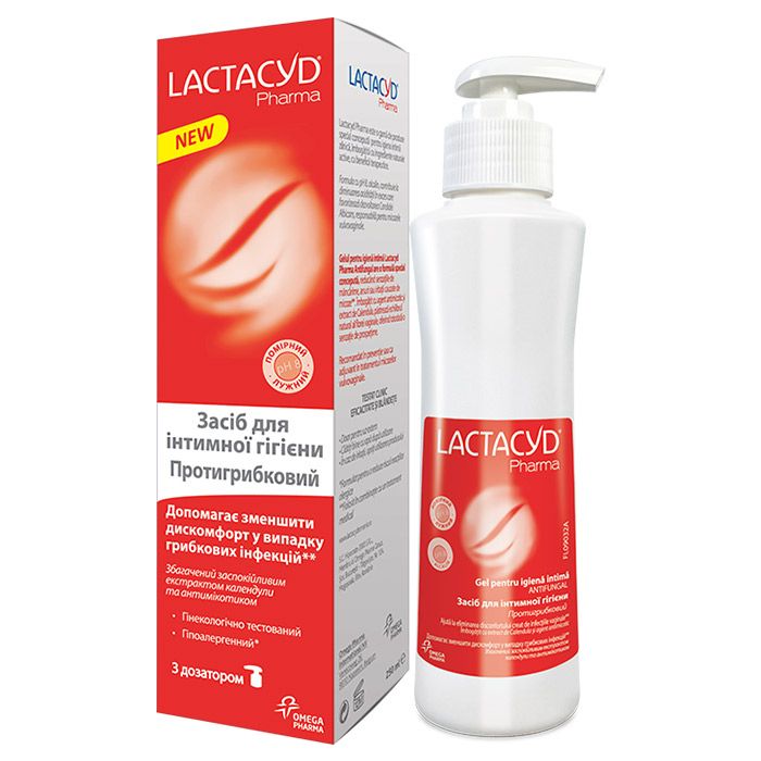 Засіб для інтимної гігієни Лактацид (Lactacyd) Протигрибковий з дозатором 250 мл недорого