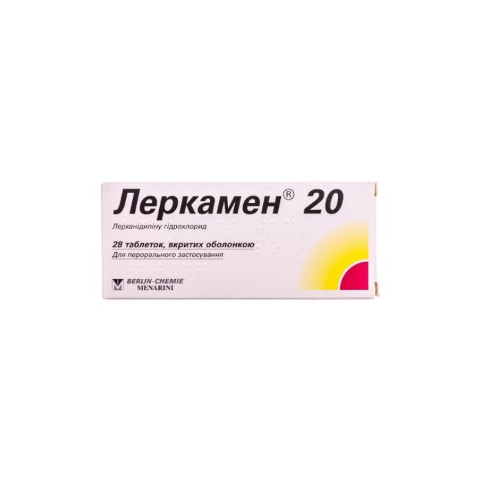 Леркамен 20 мг таблетки №28 в Украине