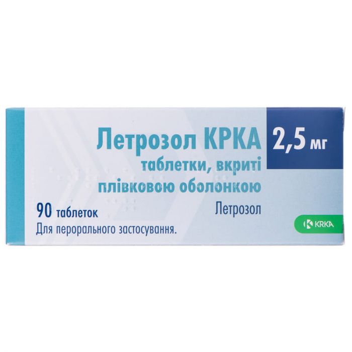 Летрозол КРКА 2,5 мг таблетки №90 в інтернет-аптеці