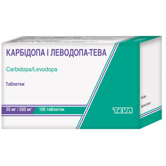 Карбидопа и Леводопа-Тева 25 мг/250 мг таблетки №100 заказать