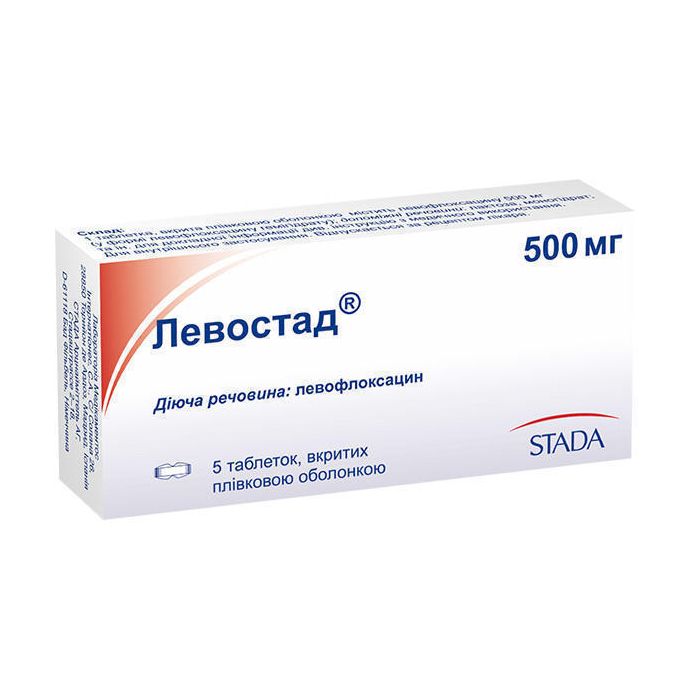 Левостад 500 мг таблетки №5 ціна