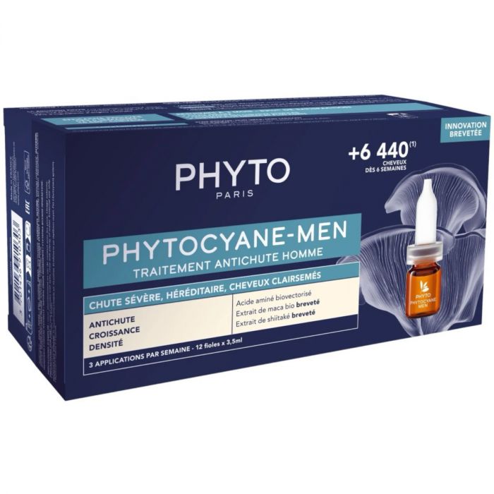 Засіб проти випадання волосся Phyto Phytocyane для чоловіків, 12 шт. х 3,5 мл фото