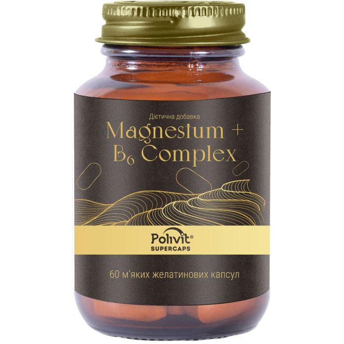Полівіт Supercaps Magnesium+B6 Complex (Суперкапс Магнезіум+B6 Комплекс) капсули №60 купити