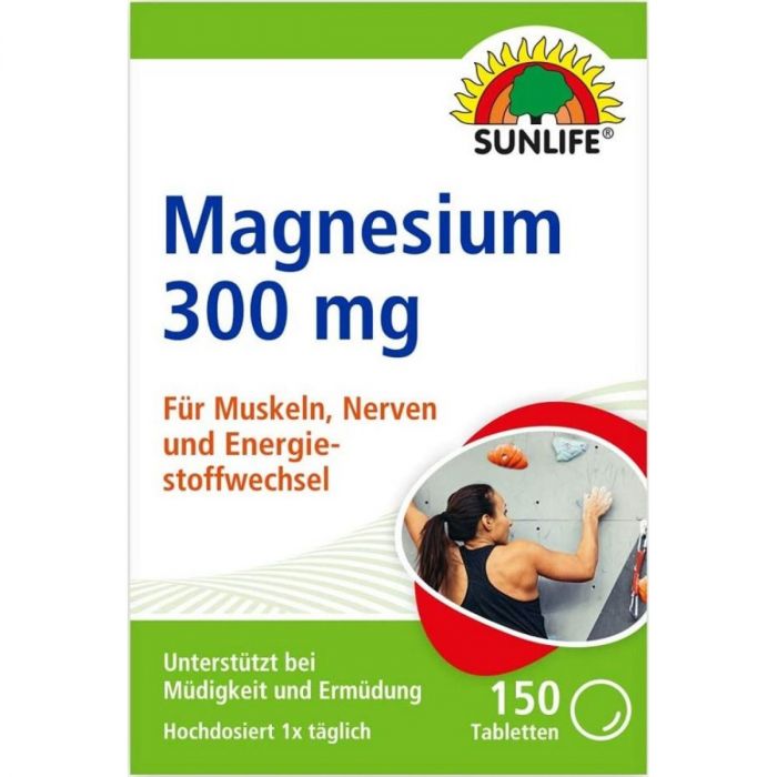 Вітаміни Sunlife Magnesium 300 мг таблетки №150 - фото №1 Вітаміни Sunlife Magnesium 300 мг таблетки №150 в інтернет-аптеці