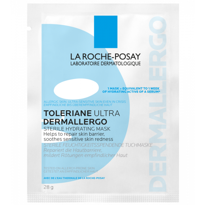 Маска тканинна La Roche-Posay Toleriane Ultra Dermallergo зволоження для гіперчутливої і схильної до алергії шкіри обличчя 28 г в аптеці