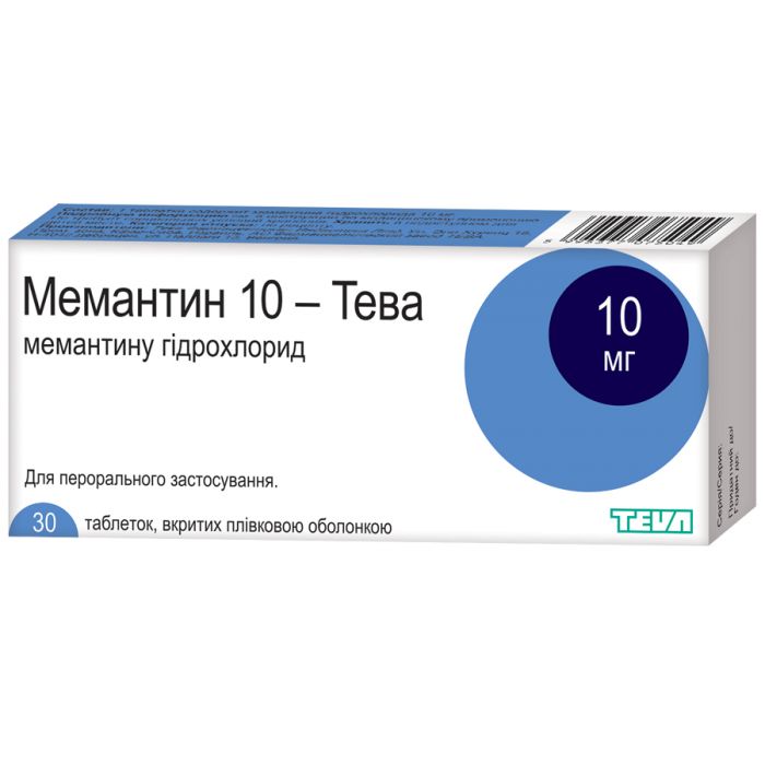 Мемантин 10 мг таблетки №30 замовити