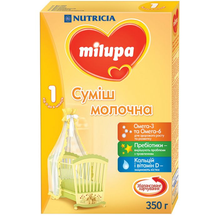 Суміш молочна Milupa 1 (з 0 до 6 місяців) 350 г купити