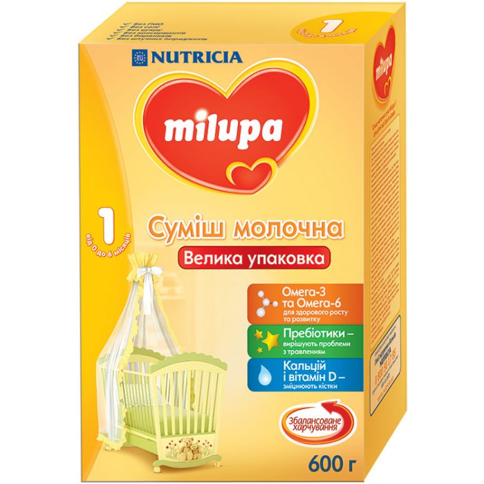 Суміш молочна Milupa 1 (з 0 до 6 місяців) 600 г в Україні