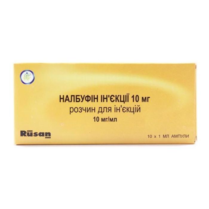 Налбуфін ін'єкції 10 мг/мл розчин ампули №10 недорого