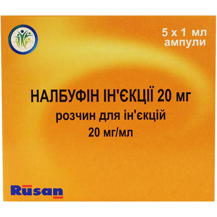 Налбуфін ін'єкції 20 мг/мл розчин ампули №5 купити
