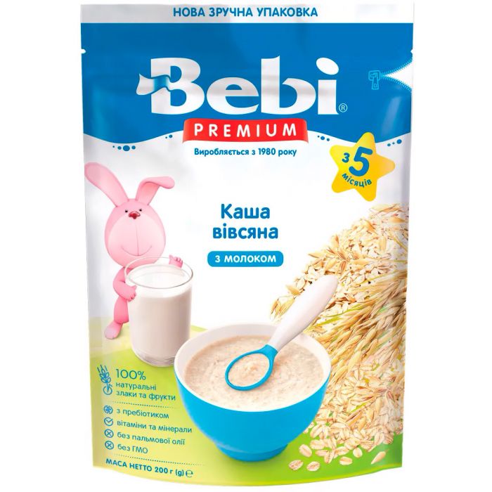 Каша Kolinska Bebi Premium Вівсяна молочна, від 5 місяців, 200 г замовити