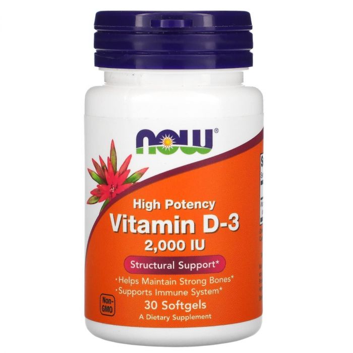 Now (Нау) Foods Vitamin D-3 2000 МО капсули №30 ціна