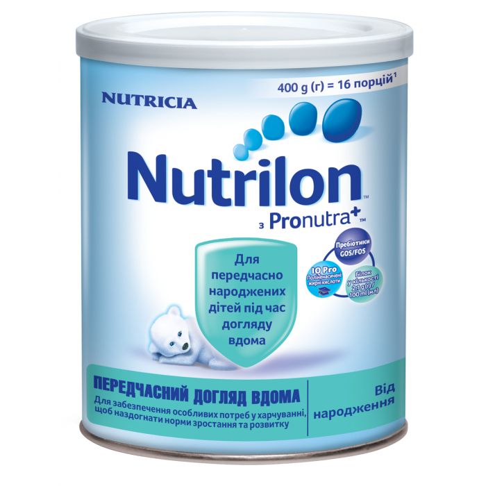 Суміш молочна Nutrilon передчасний догляд вдома з народження 400 г  ціна