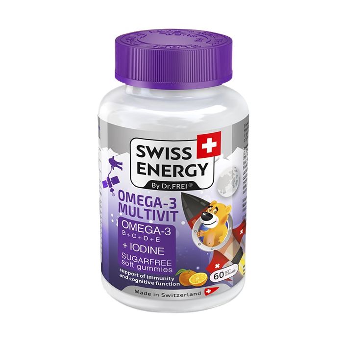 Swiss Energy (Свисс Энерджи) Omega-3 MultiVit для детей пастилки №60 фото