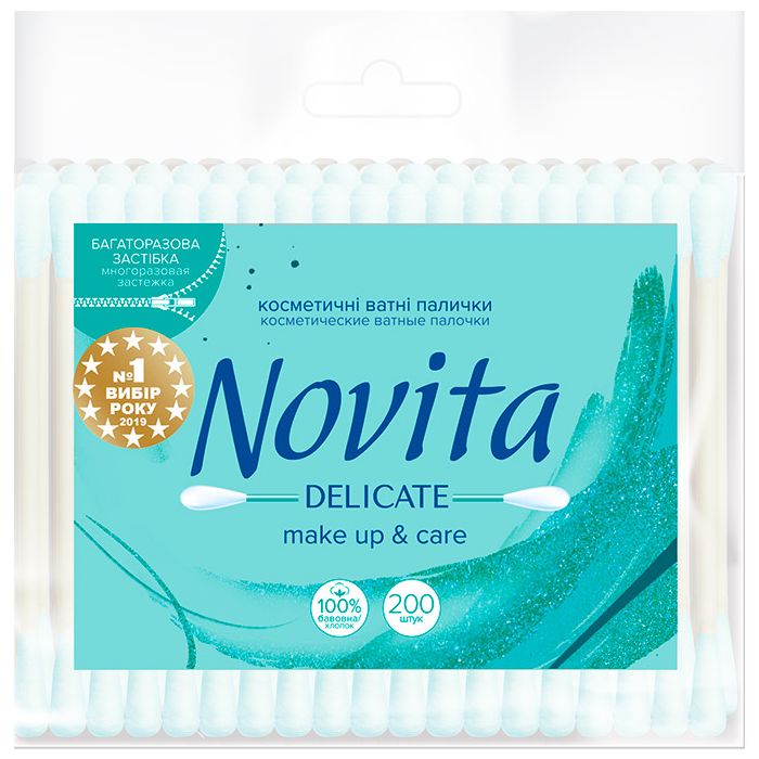 Ватные палочки Novita Delicate, 200 шт. в аптеке