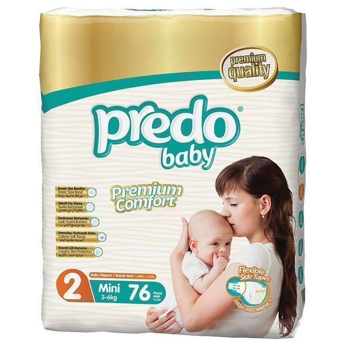 Підгузки Predo Baby Mini р.2 (3-6 кг) 76 шт недорого