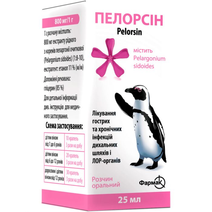 Пелорсін 800 мг/1 г розчин 25 мл флакон №1 замовити