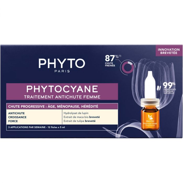 Средство против выпадения волос Phyto Phytocyane Progressive для женщин, 12 шт. х 5 мл недорого
