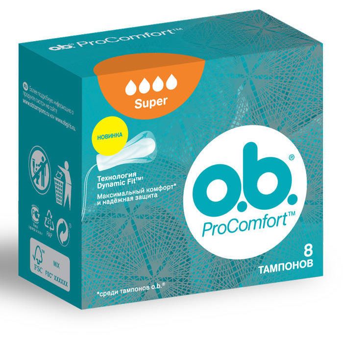 Тампони o.b. ProComfort Super 8 шт в інтернет-аптеці