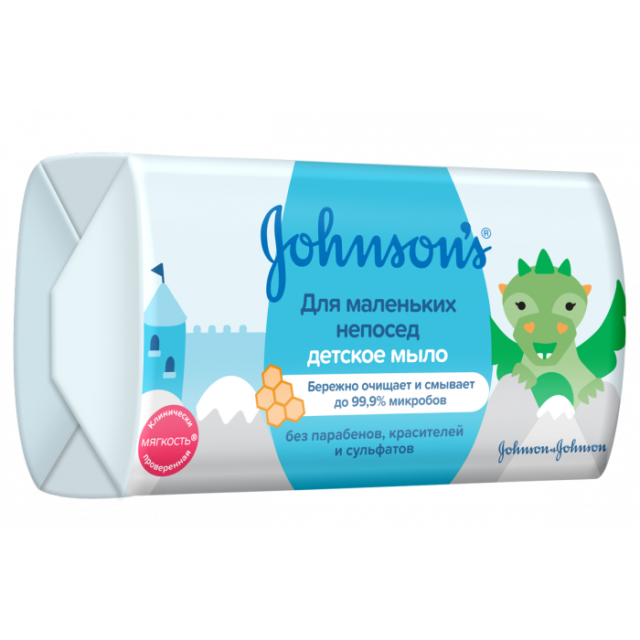 Антибактеріальне дитяче мило Johnsons Для маленьких непосид 100 г ціна