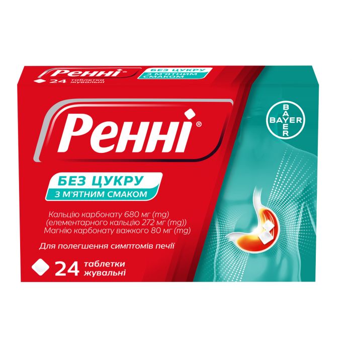 Ренні таблетки мятні №24
