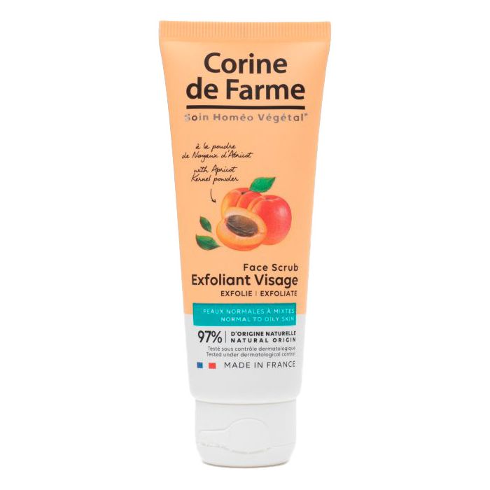 Скраб Corine de Farme (Корін де Фарм) м'який для нормальної та жирної шкіри обличчя, 75 мл купити