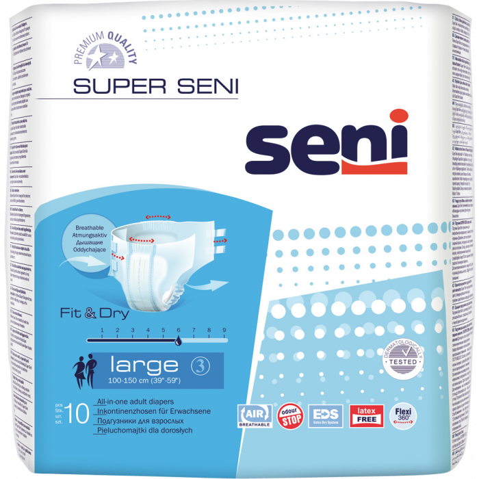 Підгузки для дорослих Super Seni large air 10 шт купити