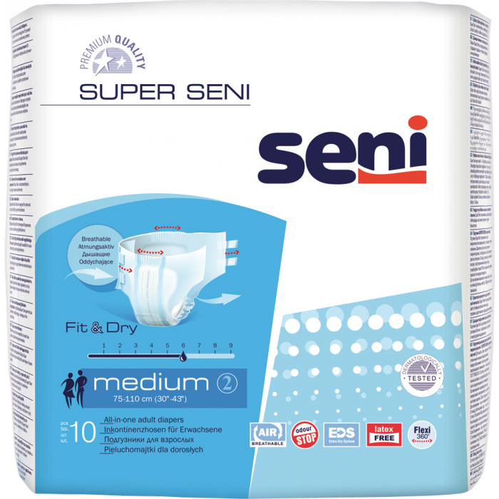 Підгузки для дорослих Super Seni medium/середні air 10 шт в інтернет-аптеці