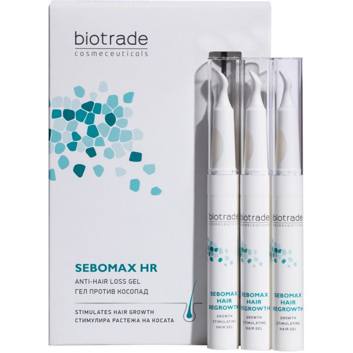 Гель Biotrade (Біотрейд) Sebomax HR проти випадіння та для росту волосся, 3х8,5 мл в аптеці