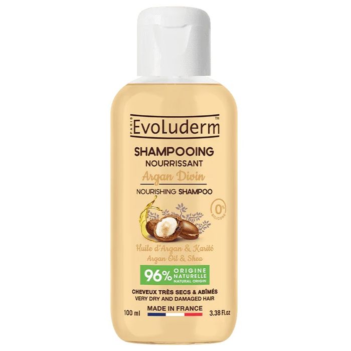 Шампунь Evoluderm (Еволюдерм) для сухого та пошкодженого волосся живильний з аргановою олією 100 мл ціна
