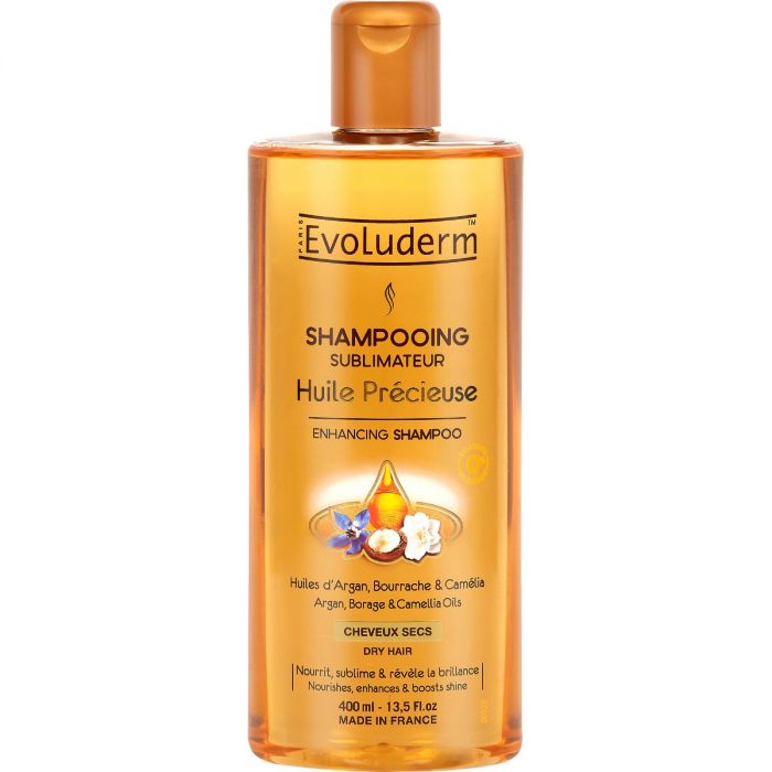 Шампунь Evoluderm (Еволюдерм) для сухого волосся зміцнюючий з цілющими оліями 400 мл  ADD
