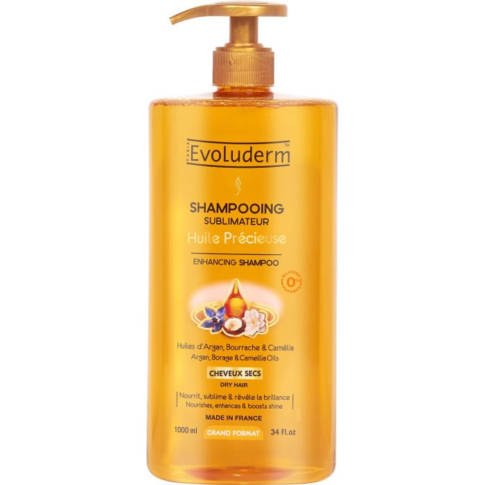 Шампунь Evoluderm (Еволюдерм) для сухого волосся зміцнюючий з цілющими оліями 1000 мл  замовити