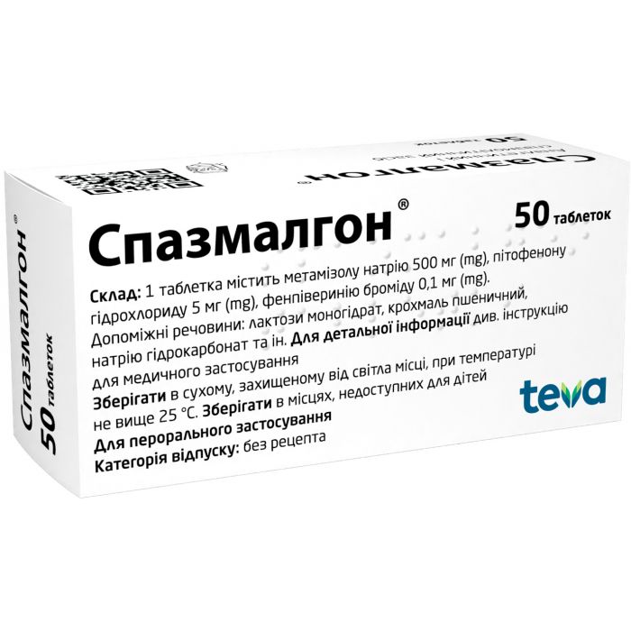 Спазмалгон таблетки №50