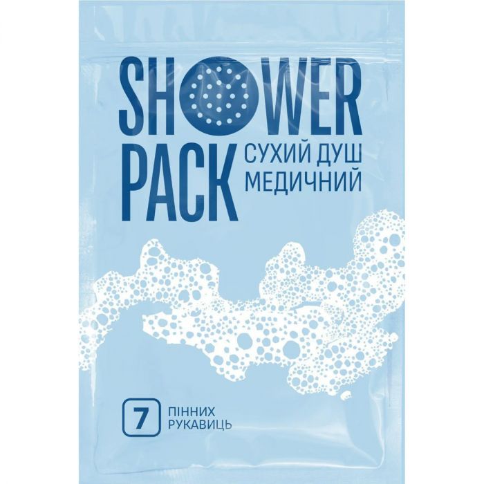 Сухий душ Shower Pack медичний, рукавички пінні 7 шт. в аптеці