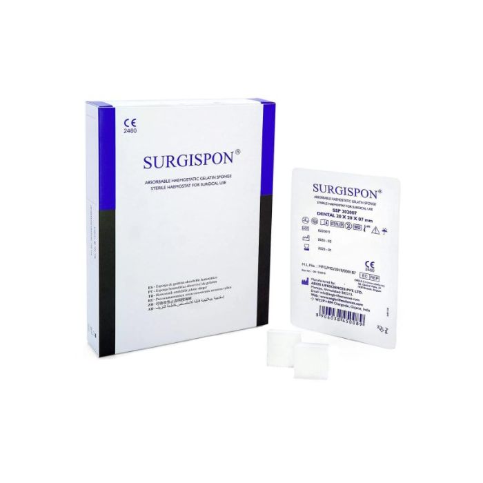 Губка гемостатична Surgispon (Сургіспон) 20х20х07 мм стомат. (д/домашньої аптечки) №1 недорого
