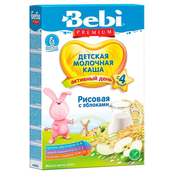 Каша Kolinska Bebi Premium рисова з яблуком, 250 г в Україні