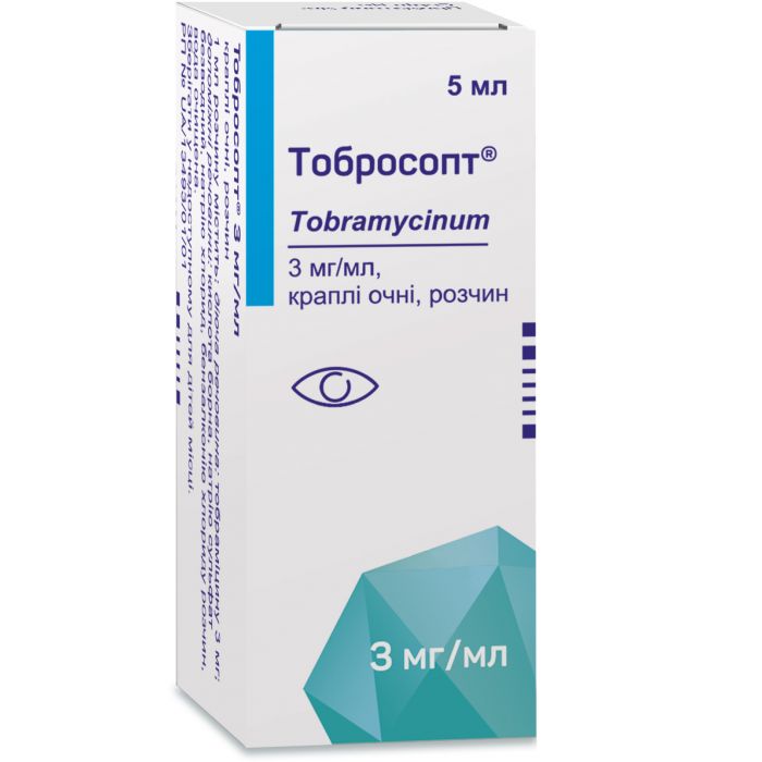 Тобросопт 3,0 мг/мл очні краплі 5 мл в аптеці