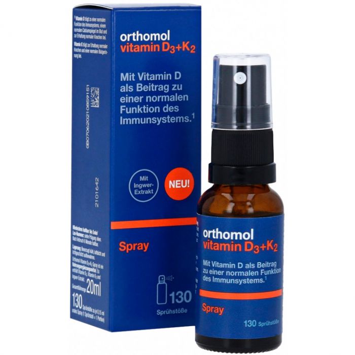 Orthomol Vitamin D3+K2 Spray для імунної системи та здоров'я кісток, спрей 20 мл фото